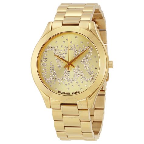 Michael Kors Women's Runway Crystal Gold